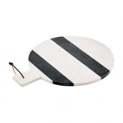 MUDPIE STRIPED MARBLE ROUND BOARD SERVEWARE