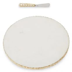 MUDPIE GOLD MARBLE BOARD SET SERVEWARE