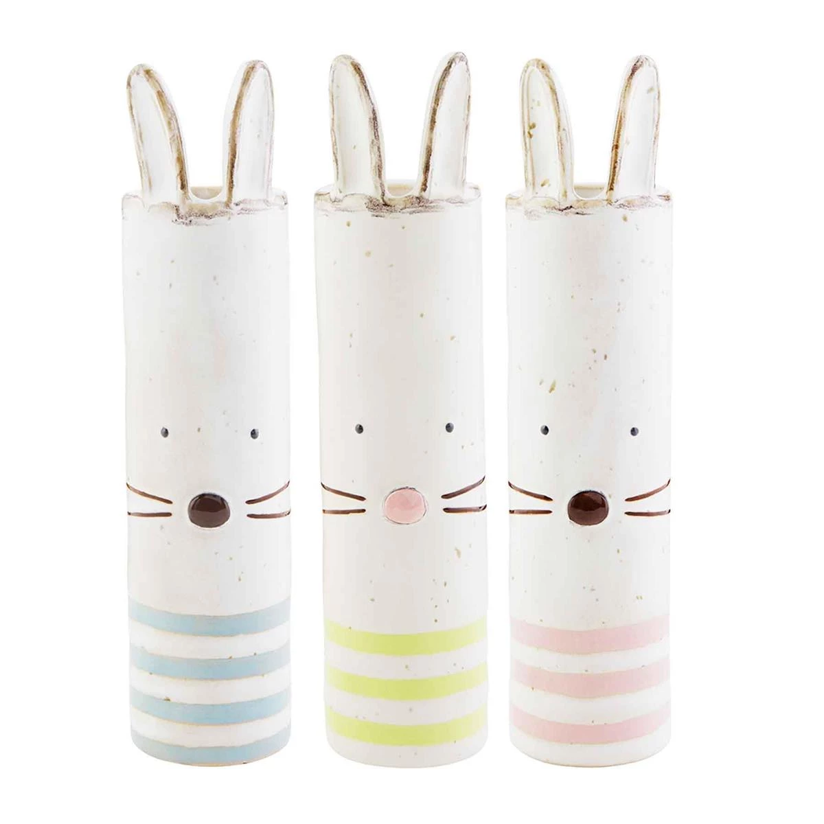 MUDPIE PINK STRIPE BUNNY BUD VASE HOLIDAY 1 MUDPIE PINK STRIPE BUNNY BUD VASE HOLIDAY