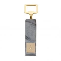 MUDPIE INITIAL MARBLE BOTTLE OPENER, ASSORTED INITIALS