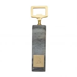 MUDPIE INITIAL MARBLE BOTTLE OPENER, ASSORTED INITIALS