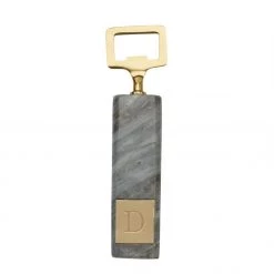 MUDPIE INITIAL MARBLE BOTTLE OPENER, ASSORTED INITIALS