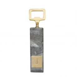 MUDPIE INITIAL MARBLE BOTTLE OPENER, ASSORTED INITIALS