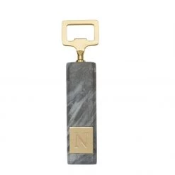 MUDPIE INITIAL MARBLE BOTTLE OPENER, ASSORTED INITIALS
