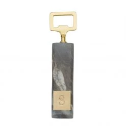 MUDPIE INITIAL MARBLE BOTTLE OPENER, ASSORTED INITIALS