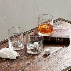 MUDPIE BAR & BEVERAGE DEER DOUBLE OLD FASHIONED GLASS & ROCK SET