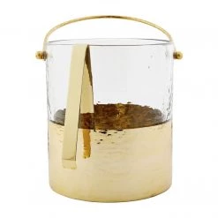 MUDPIE GOLD HAMMERED ICE BUCKET BAR & BEVERAGE