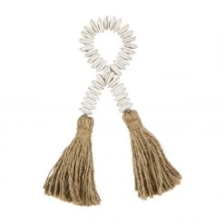 MUDPIE BEADED NAPKIN RING W/ TASSEL