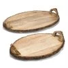 Two's Co/Cupcakes & Cartwheels SM BARK EDGE TRAY SERVEWARE
