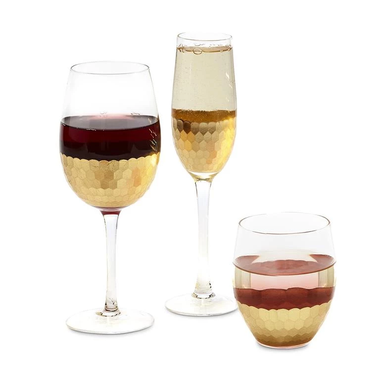 Two's Co/Cupcakes & Cartwheels BAR & BEVERAGE GOLD STANDARD WINE GLASS 20 Oz 1 Two's Co/Cupcakes & Cartwheels BAR & BEVERAGE GOLD STANDARD WINE GLASS 20 Oz