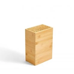 Two's Co/Cupcakes & Cartwheels UNIVERSAL KNIFE BLOCK WITH BAMBOO STICK BRISTLES
