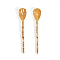 Two's Co/Cupcakes & Cartwheels KITCHEN TOOLS BAMBOO ACCENT SALAD SERVERS