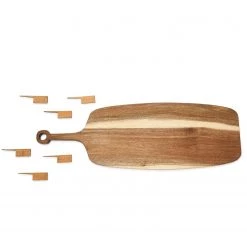 Two's Co/Cupcakes & Cartwheels SERVEWARE GRAZING BOARD With CHEESE MARKERS