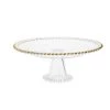Two's Co/Cupcakes & Cartwheels SERVEWARE GOLDEN BEADS PEDESTAL TRAY