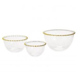 Two's Co/Cupcakes & Cartwheels GOLDEN BEADS BOWLS, ASSORTED SIZES