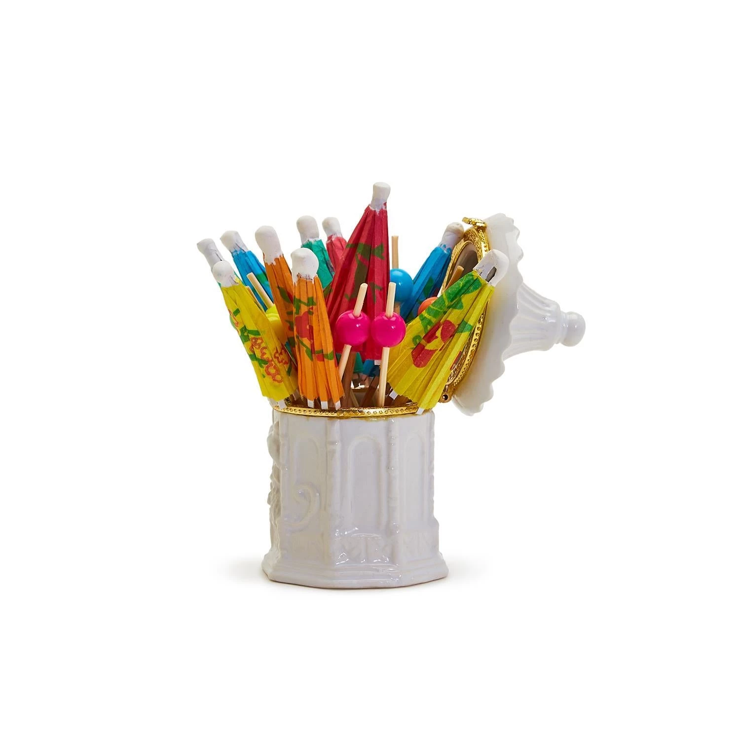 Two's Co/Cupcakes & Cartwheels PAGODA LIMOGE BOX With PICKS SERVEWARE 1 Two's Co/Cupcakes & Cartwheels PAGODA LIMOGE BOX With PICKS SERVEWARE