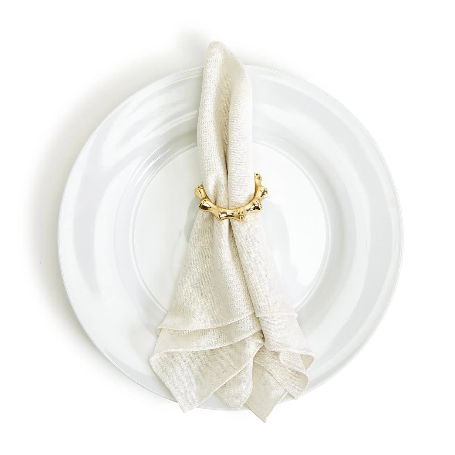 Two's Co/Cupcakes & Cartwheels GOLDEN BAMBOO NAPKIN RINGS, SET OF 4 LINENS 2 Two's Co/Cupcakes & Cartwheels GOLDEN BAMBOO NAPKIN RINGS, SET OF 4 LINENS