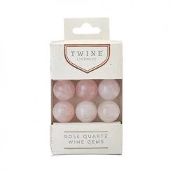 True Fabrications ROSE QUARTZ WINE GEMS, SET OF 6