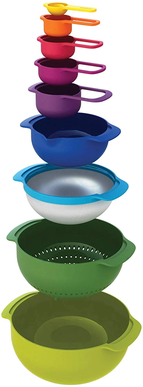 JOSEPH JOSEPH NEST 9 PLUS FOOD PREP SET, MULTI FOOD STORAGE 2 JOSEPH JOSEPH NEST 9 PLUS FOOD PREP SET, MULTI FOOD STORAGE