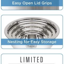 Clipper Corporation VIKING 10 PC STAINLESS MIXING BOWLS 11 Clipper Corporation VIKING 10 PC STAINLESS MIXING BOWLS