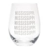 About Face Designs BAR & BEVERAGE MISSISSIPPI WINE GLASS