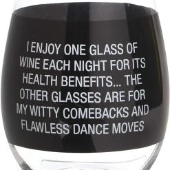 About Face Designs DANCE MOVES WINE GLASS
