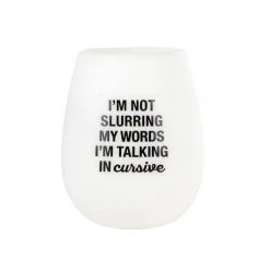 About Face Designs CURSIVE SILICONE WINE CUP BAR & BEVERAGE