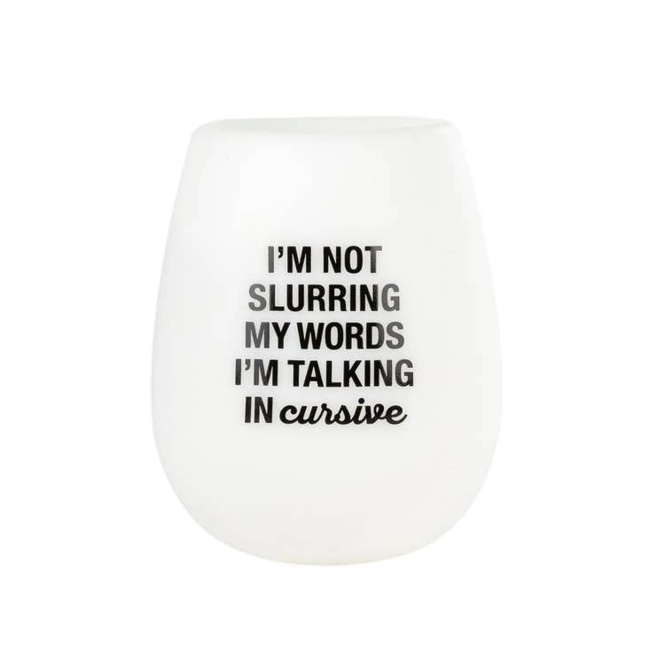 About Face Designs CURSIVE SILICONE WINE CUP BAR & BEVERAGE 1 About Face Designs CURSIVE SILICONE WINE CUP BAR & BEVERAGE