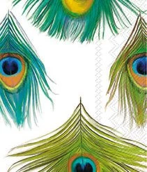 BOSTON INTERNATIONAL PEACOCK GUEST NAPKIN PAPER PRODUCTS