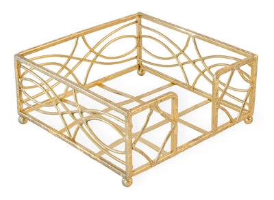 BOSTON INTERNATIONAL PAPER PRODUCTS WAVE COCKTAIL NAPKIN CADDY, GOLD 1 BOSTON INTERNATIONAL PAPER PRODUCTS WAVE COCKTAIL NAPKIN CADDY, GOLD