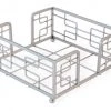 BOSTON INTERNATIONAL PAPER PRODUCTS HAMPSHIRE COCKTAIL NAPKIN CADDY, SILVER
