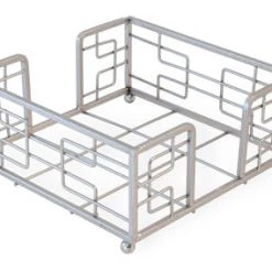 BOSTON INTERNATIONAL PAPER PRODUCTS HAMPSHIRE COCKTAIL NAPKIN CADDY, SILVER