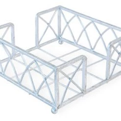 BOSTON INTERNATIONAL ARCH COCKTAIL NAPKIN CADDY, SILVER PAPER PRODUCTS