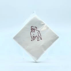 MAD Design PAPER PRODUCTS BULLDOG MAROON FOIL COCKTAIL NAPKINS
