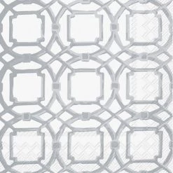 BOSTON INTERNATIONAL COURTYARD SILVER COCKTAIL NAPKIN