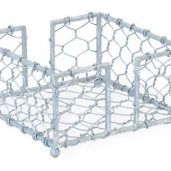 BOSTON INTERNATIONAL CHICKEN WIRE COCKTAIL NAPKIN CADDY, SILVER