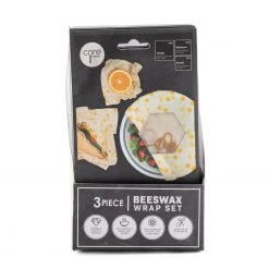 CORE HOME FOOD STORAGE BEESWAX WRAPS, SET OF 3