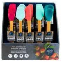 CORE HOME CORE SILI/BAMBOO MINI UTENSILS, ASSORTED KITCHEN TOOLS