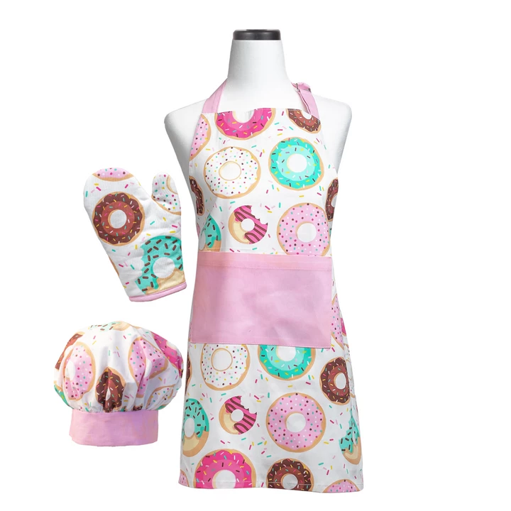 HANDSTAND KITCHEN DONUT SHOPPE DELUXE CHILD APRON SET JUST FOR KIDS 1 HANDSTAND KITCHEN DONUT SHOPPE DELUXE CHILD APRON SET JUST FOR KIDS
