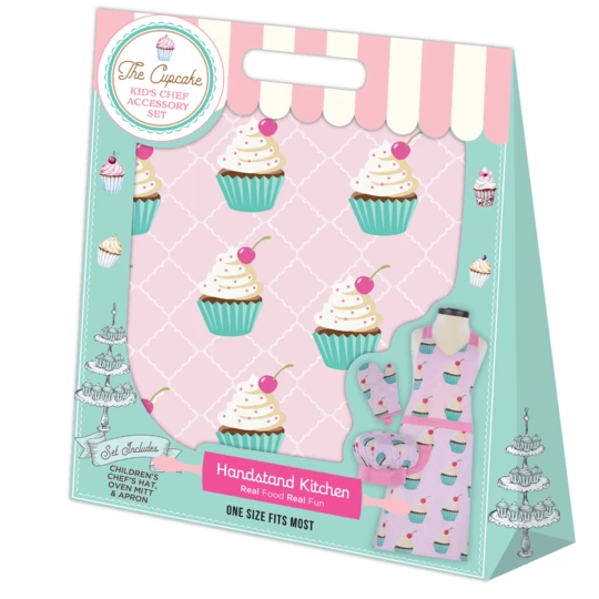 HANDSTAND KITCHEN CUPCAKE DELUXE CHILD APRON SET JUST FOR KIDS 2 HANDSTAND KITCHEN CUPCAKE DELUXE CHILD APRON SET JUST FOR KIDS