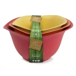 ARCHITEC PURELAST MIXING BOWLS, RED SET OF 3 KITCHEN TOOLS
