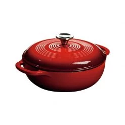 LODGE MANUFACTURING LODGE 3 QT ENAMELED DUTCH OVEN RED