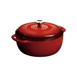 LODGE MANUFACTURING LODGE 6 QT ENAMELED DUTCH OVEN RED