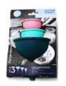 CORE HOME 3pc CORE SILICONE FUNNELS KITCHEN TOOLS