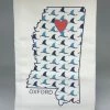COAST & COTTON LOVE MISSISSIPPI HOMETOWN HEART, HAND TOWEL, OXFORD - LANDSHARK