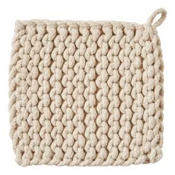 TAG LINENS CROCHET TRIVET, NATURAL