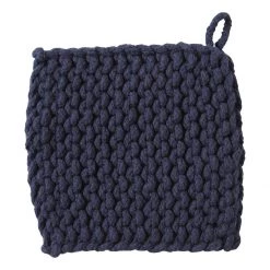 TAG CROCHET TRIVET, MIDNIGHT BLUE LINENS