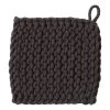 TAG CROCHET TRIVET, BLACK LINENS