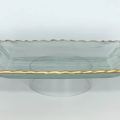 THE ROYAL STANDARD SEWARD RECTANGLE SERVING TRAY, GOLD SERVEWARE