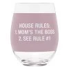 About Face Designs BAR & BEVERAGE HOUSE RULES WINE GLASS